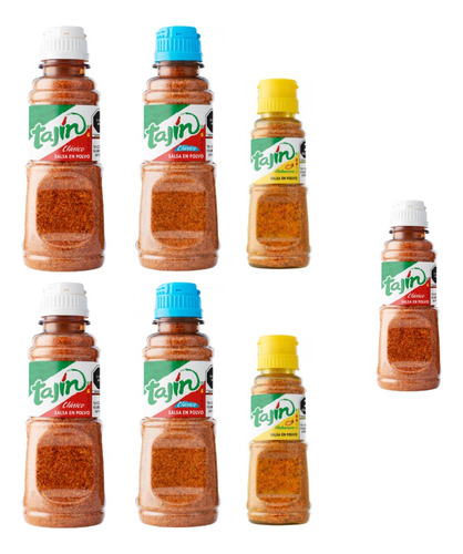 Pack 6 Tajín: Clásico, Bajo Sodio, Habanero, Tapa Azul, Mx