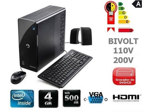 Cpu + Monitor Positivo Intel Dual Core 4gb Hd 500gb - Barato