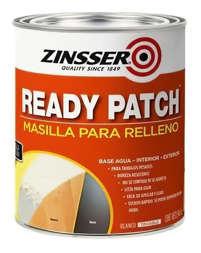 Masilla Para Relleno Zinsser Ready Patch Blanco Mate 0.946lt