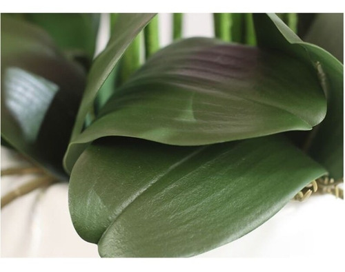 Arreglo De 6 Orquídeas Artificiales De Tacto Natural Morada