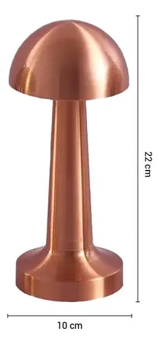 Lámpara De Mesa Portátil Recargable Usb Samoa - Unilux Estructura Bronce Pantalla Bronce