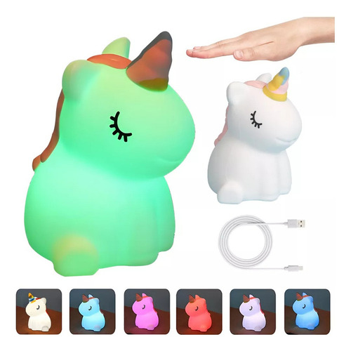 Lámpara De Noche Led De Silicona C/control Táctil Para Niños