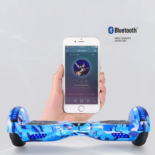 A Hoverboard Patineta Electrica Hoverstar Bluetooth Led