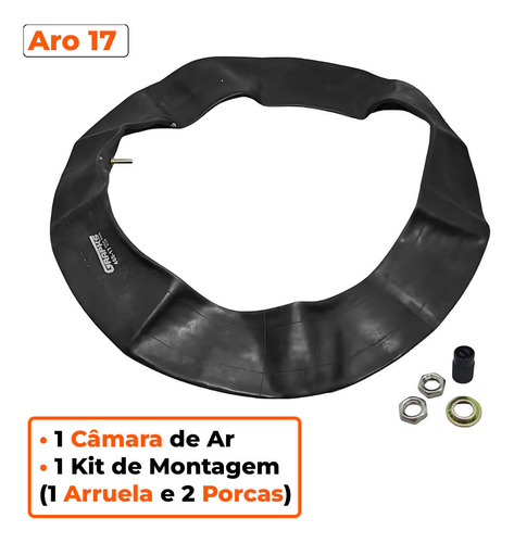 Kit Camara De Ar Aro 17 + Vacina 400 Ml Grapks + Michelin