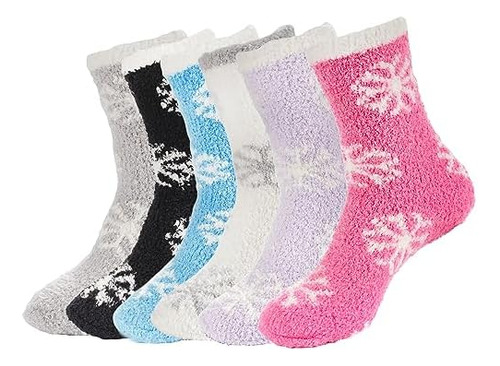 Surtido De Calcetines De Copos De Nieve De Microfibra Supers
