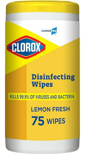 Toallitas Desinfectantes  Clorox, Limón Fresco, 75 Unidades 