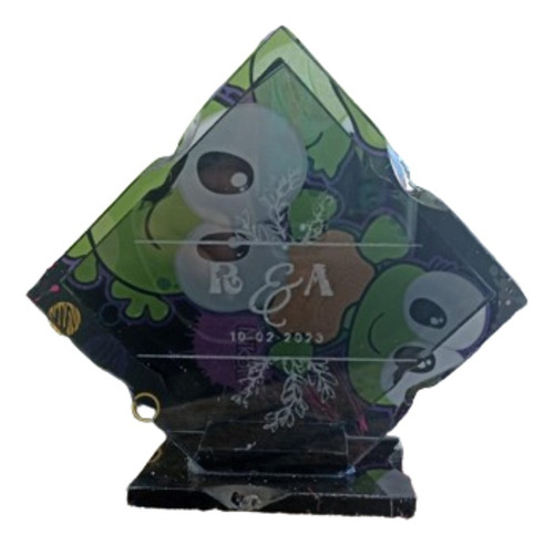 Servilleteros De Cristal Personalizados (verde Y Negro) 25pz