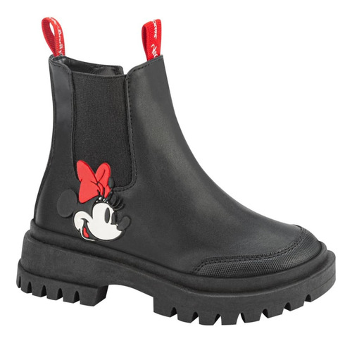 Bota Chelsea Minnie Mouse Botin Tacon Niñas Disney 1056693