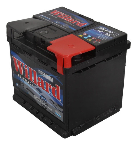 Bateria Para Auto Willard Ub 670 Ag 12x55 Blindada + Derecha