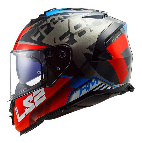 Casco De Moto Ls2 Ff  800 Storm Negro Rojo / Incluye Pinlock