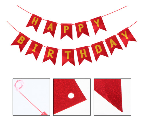 Banderines Con Diseño De Feliz Cumpleaños, Tira De La Bander