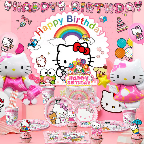 Hello Kitty De Decoración Para Fiestas De Cumpleaños Vajilla