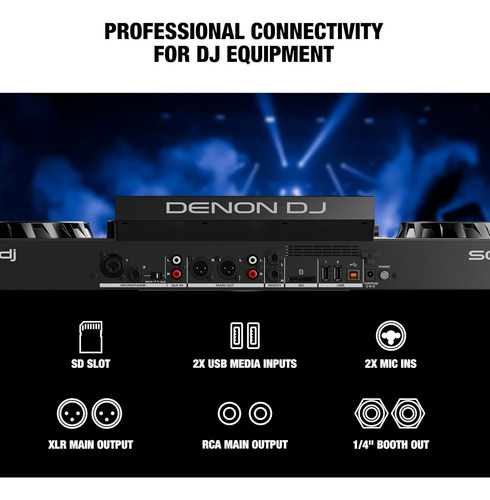Controlador Dj Denon Sc Live 4 Con Parlantes Y Wi-fi