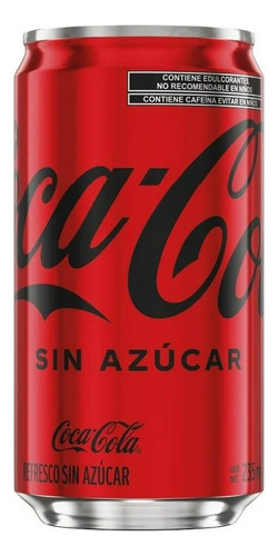 Refresco Coca Cola Sin AzĂșcar Mini Latas 6 Pzs De 235 Ml C/u