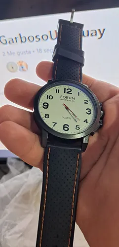 Reloj Forum Para Hombre Negro Negro Blanco