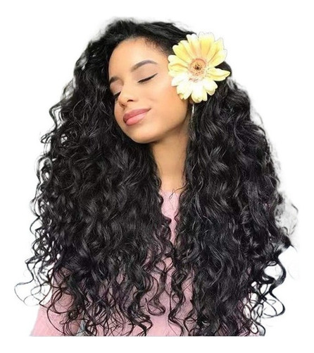 Peluca Larga Y Rizada Afro Esponjosa Para Mujer