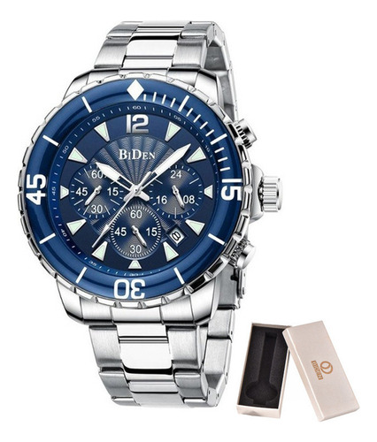 Reloj De Cuarzo Inoxidable Impermeable De Lujo Biden