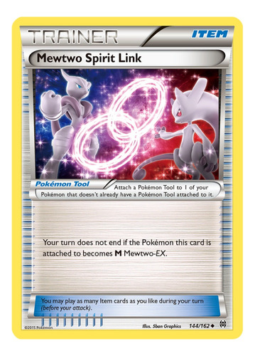 Pokemon Xy Breakthrough Mewtwo Spirit Link 144/162 Reverse