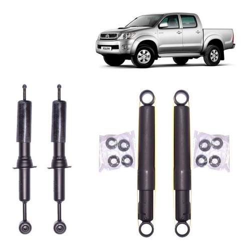 Kit  4 Amortiguador Tras Del Para Toyota Hilux 2.5 05-11 4wd