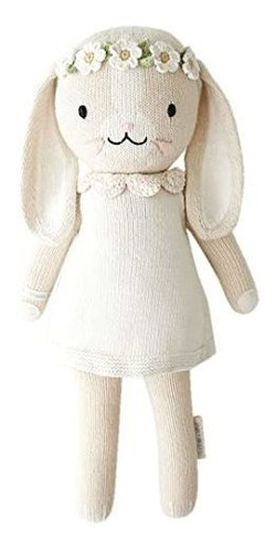 Cuddle + Kind Hannah The Bunny Ivory Little 13  Muñeca Tejid