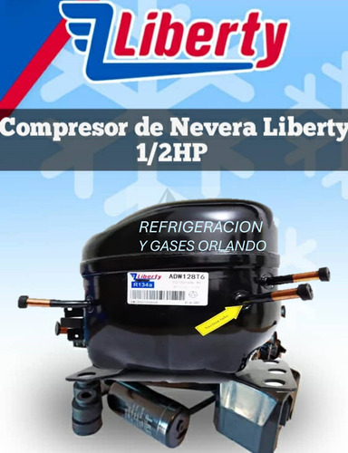 Combo Compresor De Nevera 1/2hp 110v R134 Liberty (con Todo)