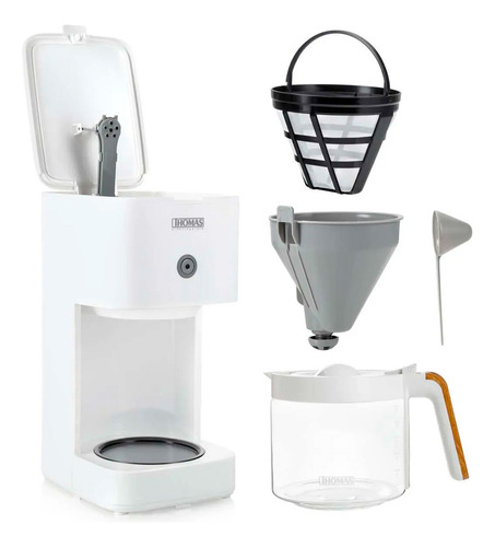 Cafetera De Filtro Thomas Th-134b 12 Tazas 900w Color Blanco