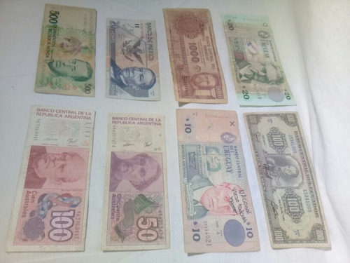 Billetes Antiguos Coleccionables De México Y Sudamérica (Usado)