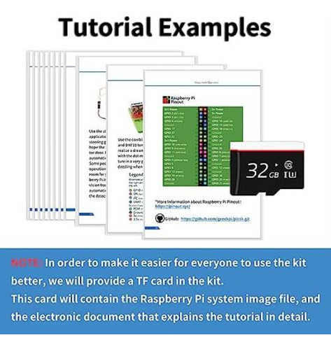 Geeekpi Kit De Inicio Completo Para Raspberry Pi 4b, Python