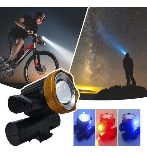 Linterna Minera Led 2 En 1 Campin Ciclismo Manos Libres Zoom