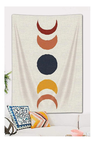 Jawo Boho Moon Phase Tapestry Vertical, Tapiz De Tapices De