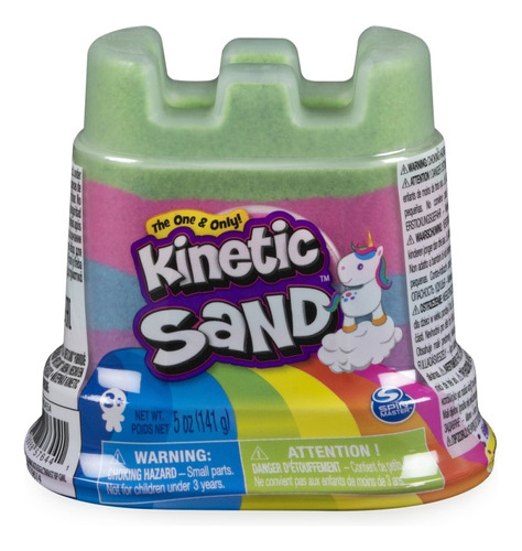 Kinetic Sand Contenedor Arcoiris Arena Kinetica Verde 141 Gr