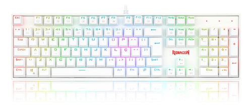 Redragon Mitra Rgb Lunar White Switch Azul Lunar White Português Abnt2