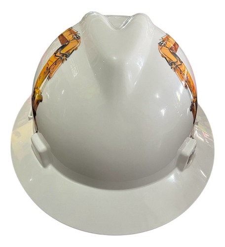 Casco De Seguridad Msa Diseño Impresion Uhd Uv. 5040 Amarillo
