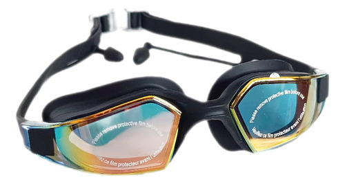 Lentes De Natación Espejado Filtro Uv Y Antifog +gorra Licra