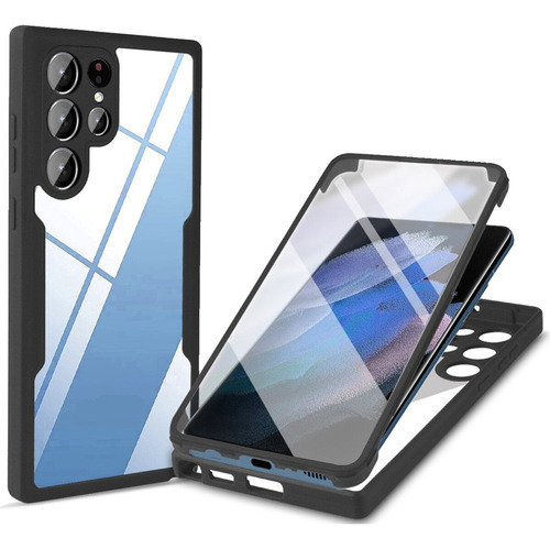 Funda Transparente For Samsung 360 Clear S21 S22 S23 Plus U