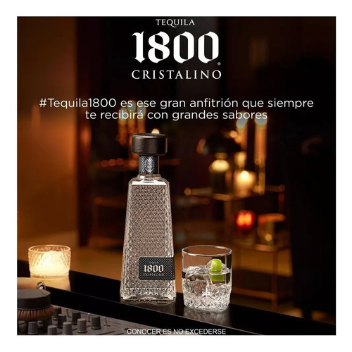 Pack De 4 Tequila 1800 Cristalino Anejo 700 Ml