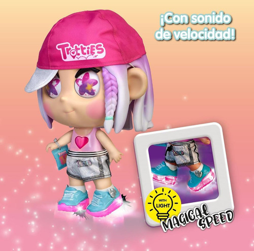 Muñeca Trotties Emma Luces Mágicas Magic World Adventure
