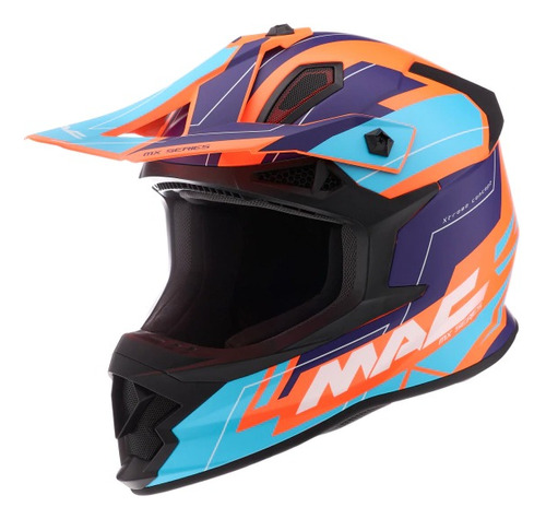 Casco Moto Mx Mac Virtus Flash Con Peak Antrax Motos