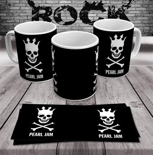 Caneca Rock N Roll Porcelana Pearl Jam Modelo 4