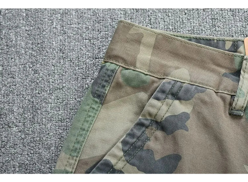 Pantalones Cortos Tipo Cargo De Camuflaje Para Hombre, Ropa