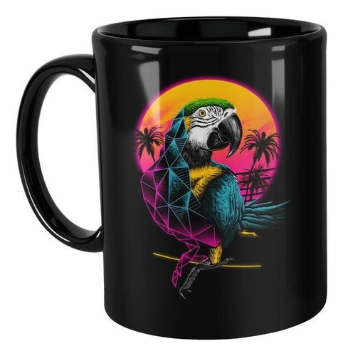 Taza de regalo Arara Art Neon para mascotas