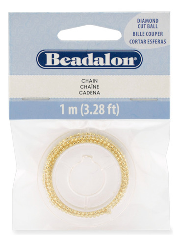 Beadalon  alambre Para Joyeria Diamond Cut Cadena De Bolas,