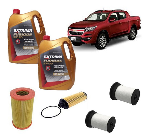 Kit Filtros Chevrolet S10 Aceite 5w30 8lts