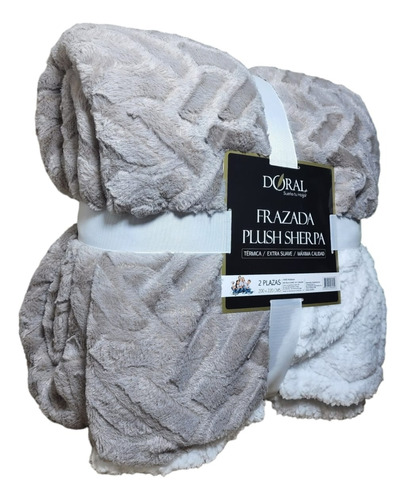 Frazada Plush Sherpa 2 Plazas Doral Soft Térmica