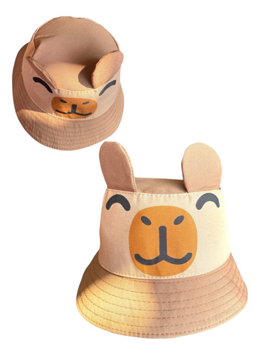 Sombrero Capibara Regalo Día Del Niño Gorro De Sol Cafe Unitalla