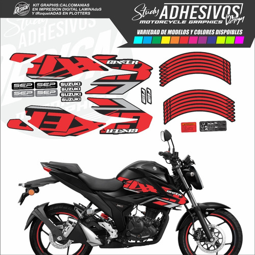 Calcomanias Gixxer 150 - 250 Personalizadas Tipo Originales 