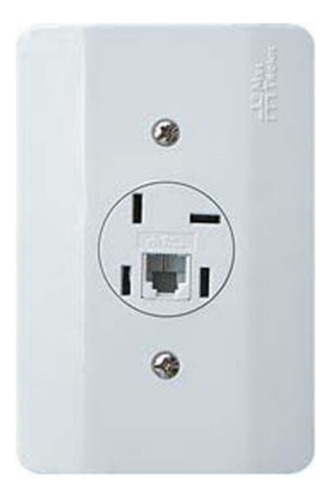Conjunto Branco Millenium 1 Tomada Telefone Americano