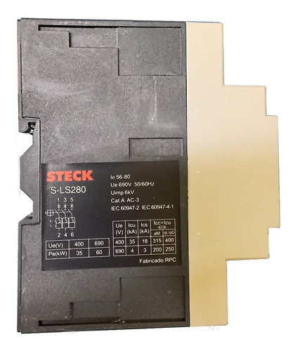 Disjuntor Motor Termomagnetico Tripolar 3p 80a 40-63a Steck