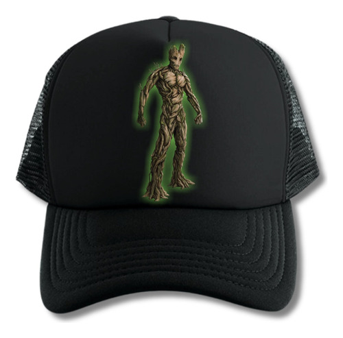 Gorra Trucker Groot Guardianes Galaxia Series Geek Black