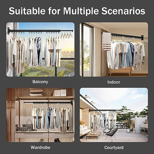 Colgador De Ropa De Pared, Retráctil Y Plegable, Perchero D